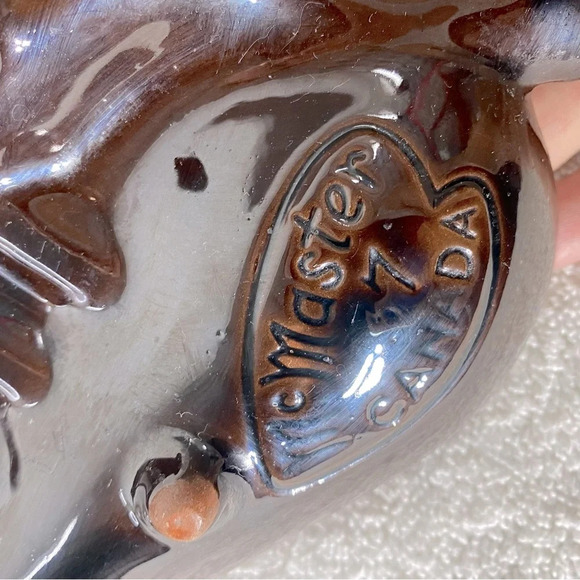 Vintage MCM McMaster Green Brown Ceramic  Pottery Art Leaf Ashtray Trinket Dish - Picture 4 of 14